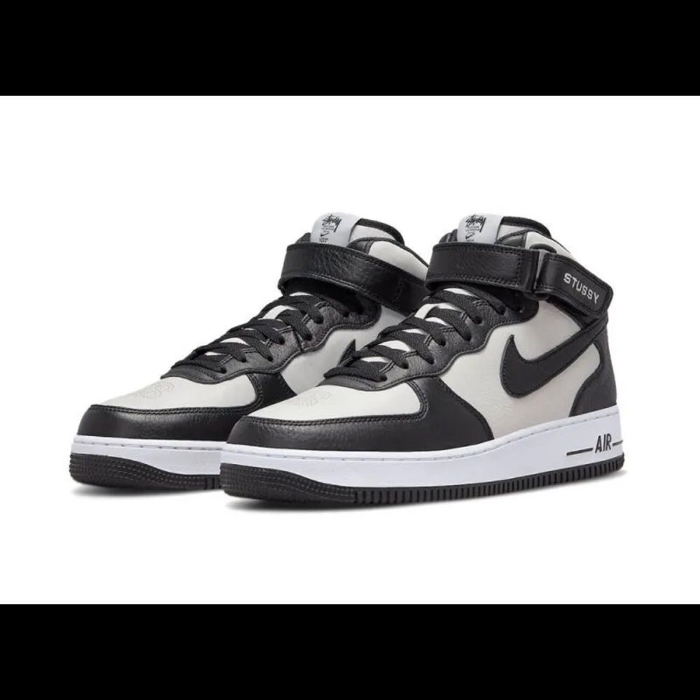 Nike x Stussy Air Force 1 '07 Mid Black White DJ7840-002 Men's Sizes